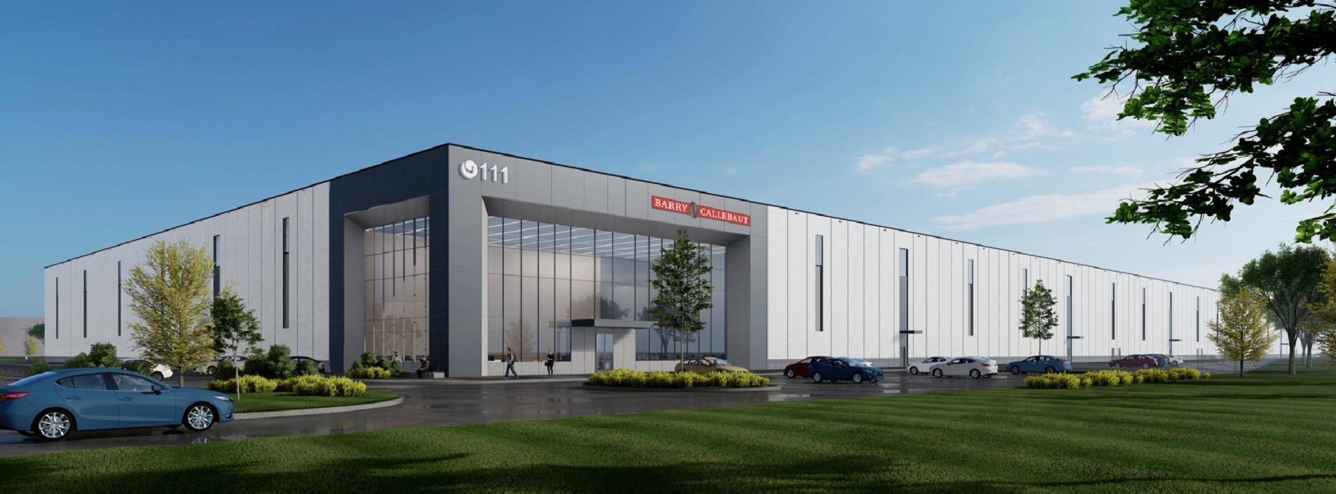 Rendering of Barry Callebaut's Brantford, Ontario factory