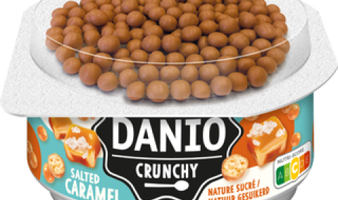 Danone Danio Crunchy with salted caramel crispy bites