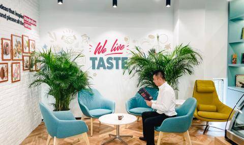The new Shanghai office is designed for collaborative work