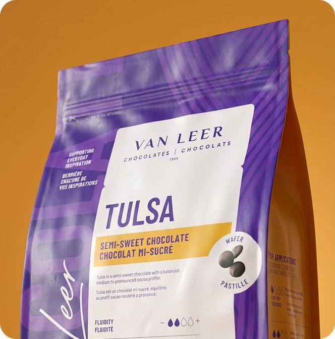 Package of Van Leer Tulsa chocolate