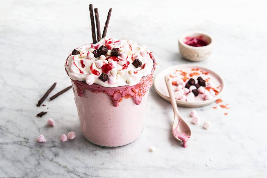 ruby chocolate cocoa brownies sponge cake drops 